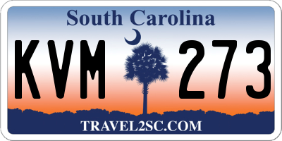 SC license plate KVM273