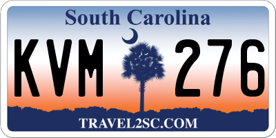 SC license plate KVM276