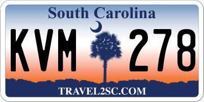 SC license plate KVM278