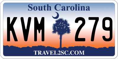 SC license plate KVM279