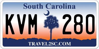 SC license plate KVM280