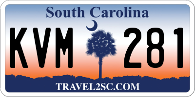 SC license plate KVM281