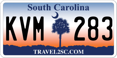 SC license plate KVM283