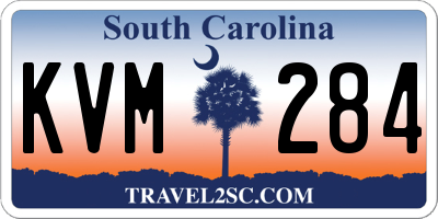 SC license plate KVM284