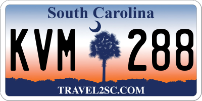 SC license plate KVM288