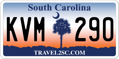 SC license plate KVM290