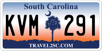 SC license plate KVM291
