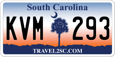 SC license plate KVM293
