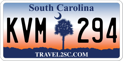SC license plate KVM294