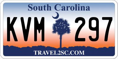 SC license plate KVM297