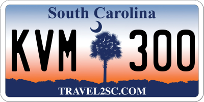 SC license plate KVM300