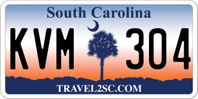 SC license plate KVM304