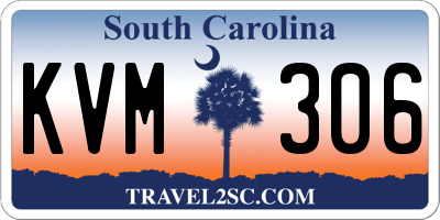 SC license plate KVM306