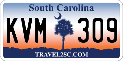 SC license plate KVM309