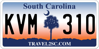 SC license plate KVM310