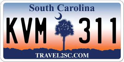 SC license plate KVM311