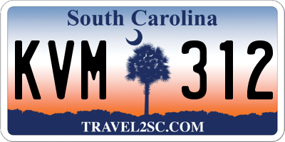 SC license plate KVM312