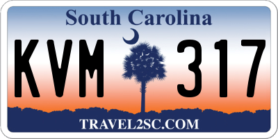 SC license plate KVM317