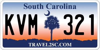 SC license plate KVM321