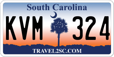 SC license plate KVM324