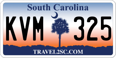 SC license plate KVM325