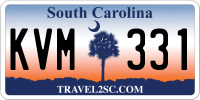 SC license plate KVM331
