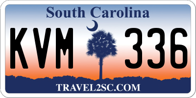 SC license plate KVM336