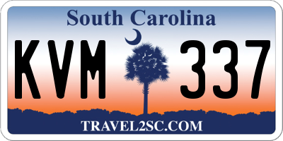 SC license plate KVM337