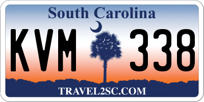 SC license plate KVM338