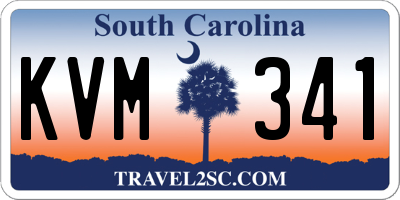 SC license plate KVM341