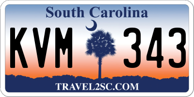 SC license plate KVM343