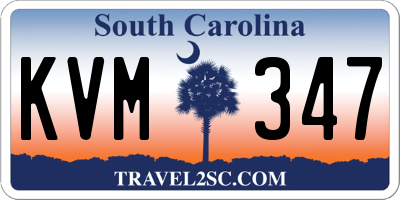 SC license plate KVM347