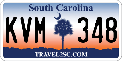 SC license plate KVM348