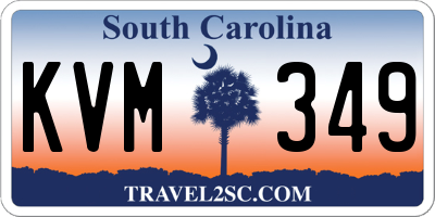 SC license plate KVM349