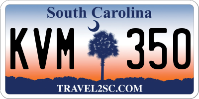 SC license plate KVM350