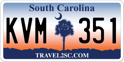 SC license plate KVM351