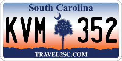 SC license plate KVM352