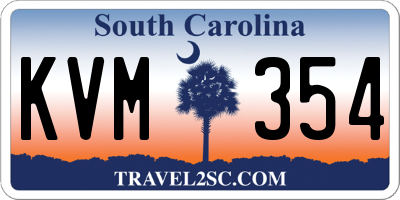 SC license plate KVM354