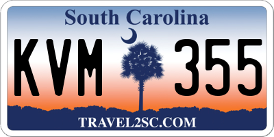 SC license plate KVM355