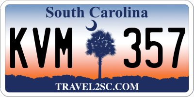 SC license plate KVM357