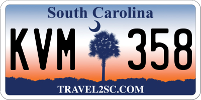 SC license plate KVM358