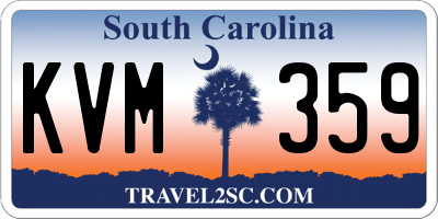 SC license plate KVM359