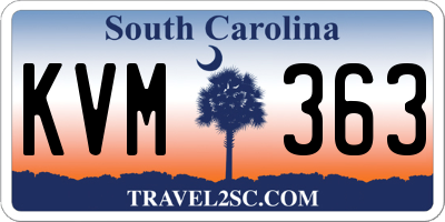 SC license plate KVM363