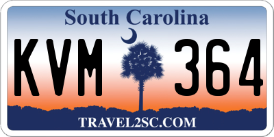 SC license plate KVM364