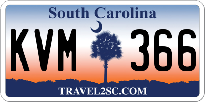 SC license plate KVM366
