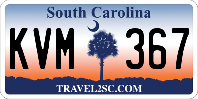 SC license plate KVM367