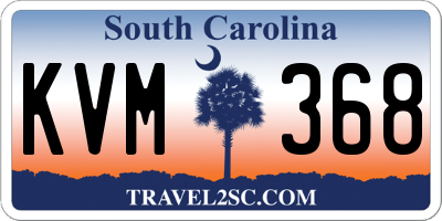 SC license plate KVM368