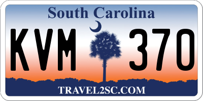 SC license plate KVM370