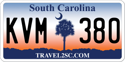 SC license plate KVM380