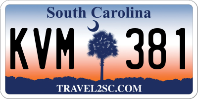 SC license plate KVM381